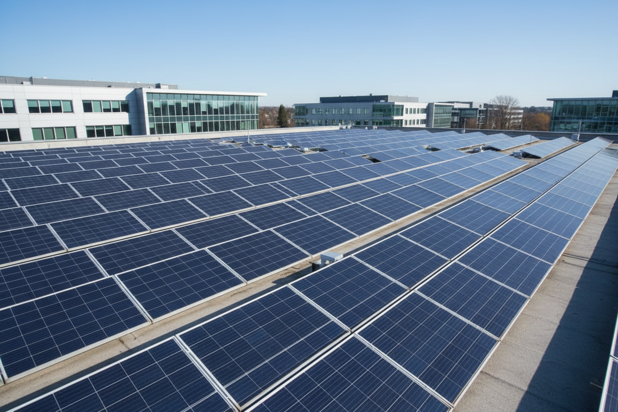 Sistemas híbridos industriales: cómo sincronizar tu grupo electrógeno con placas solares